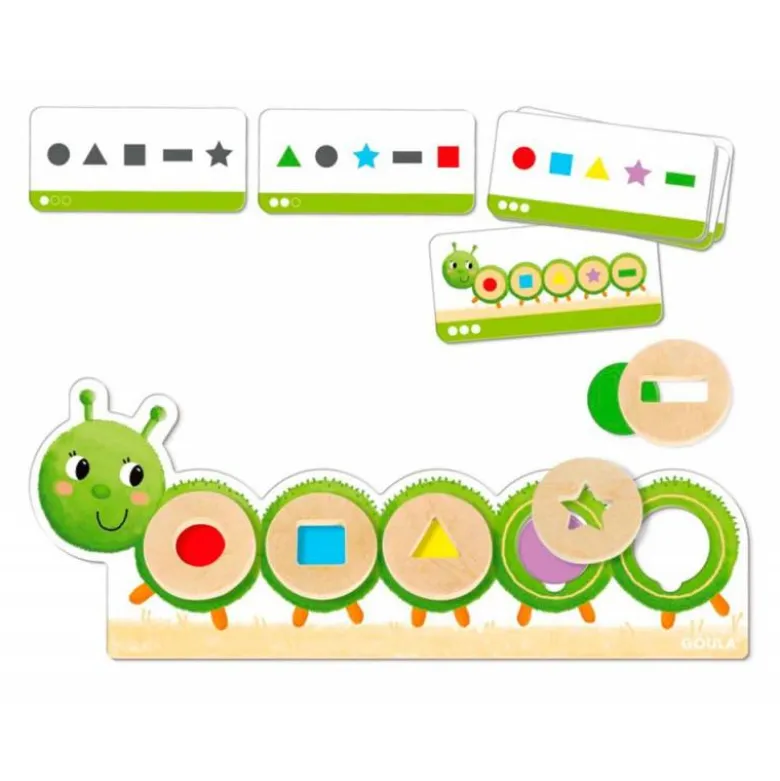 JUEGO GOULA DIDACTICO LA ORUGA OLI FORMAS Y COLORES +2 AÑOS