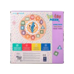 JUEGO INFANTIL IMAGINOVO MADERA RELOJ +3 AÑOS 13 PIEZAS 29X29X3,5CM