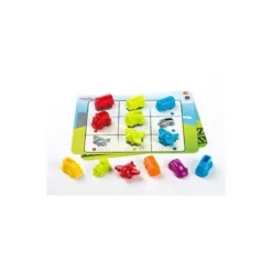 JUEGO MINILAND 36 VEHICULOS Y 5 FICHAS DE ACTIVIDAD A DOBLE CARA PARA LOGICA MATEMATICA 310X70X531 MM 3-5 AÑOS