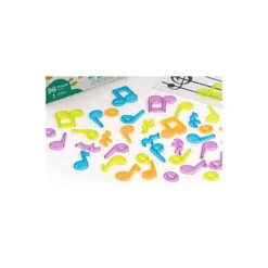 JUEGO MINILAND SET DE CONTADORES TRANSLUCIDOS CONTENIDO 96 NOTAS MUSICALES Y 1 PENTAGRAMA TRANSPARENTE