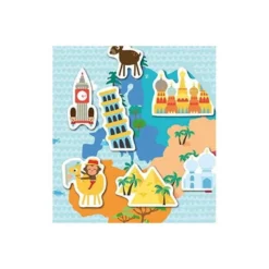 JUEGO APLI DIDACTICO MAGNETICO MAPA MUNDI 40 PIEZAS