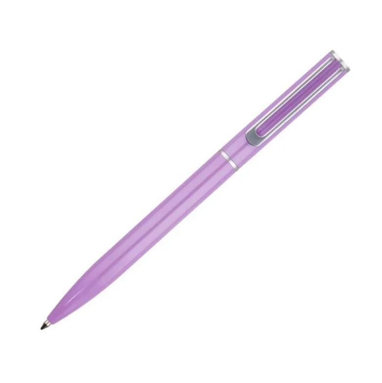 JUEGO BOLIGRAFO Y ROLLER BELIUS ENDLESS SUMMER ALUMINIO COLOR MORADO Y PLATEADO TINTA AZUL CAJA DE DISEÑO