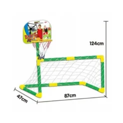 JUEGO DE FUTBOL Y BALONCESTO MJD 2 EN 1 +3 AÑOS