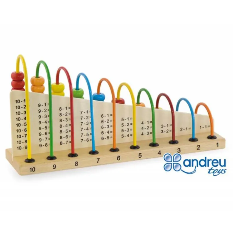 Juego Didactico a partir de 3 años Abaco Sumas y restas Andreutoys