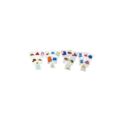 Juego Didactico a partir de 2 años Tarjetas de Familia Ropa Henbea