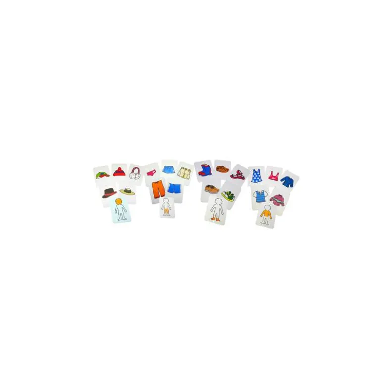 Juego Didactico a partir de 2 años Tarjetas de Familia Ropa Henbea