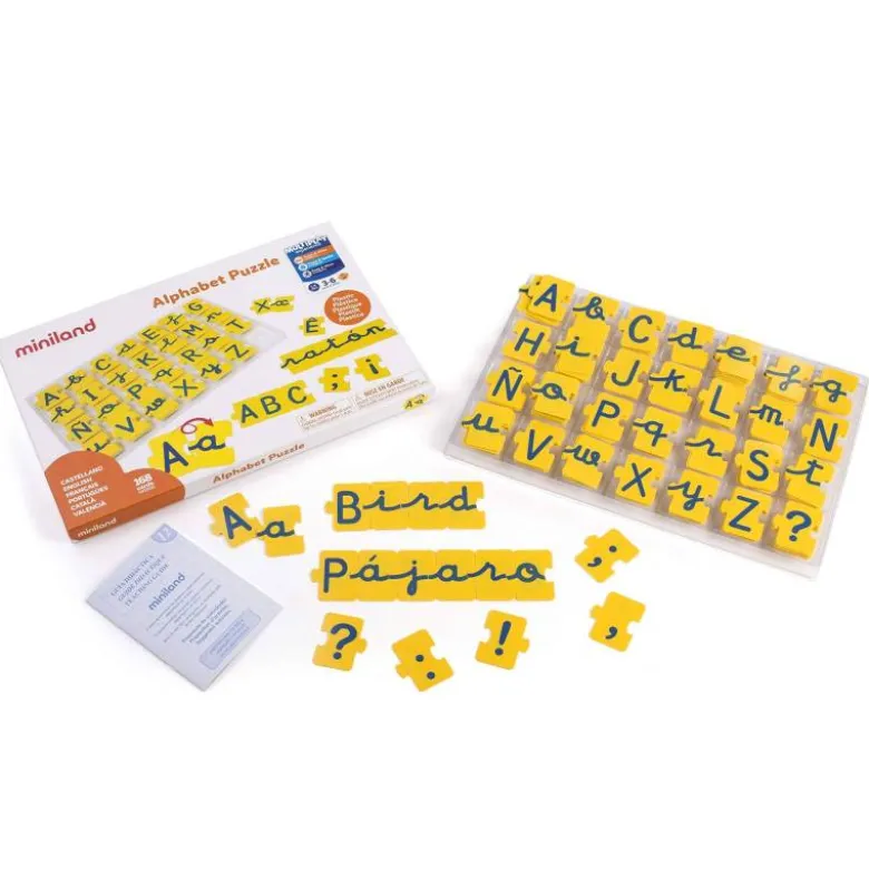 Juego Didactico a partir de 3 años Abecedario Mayusculas 168 piezas Miniland