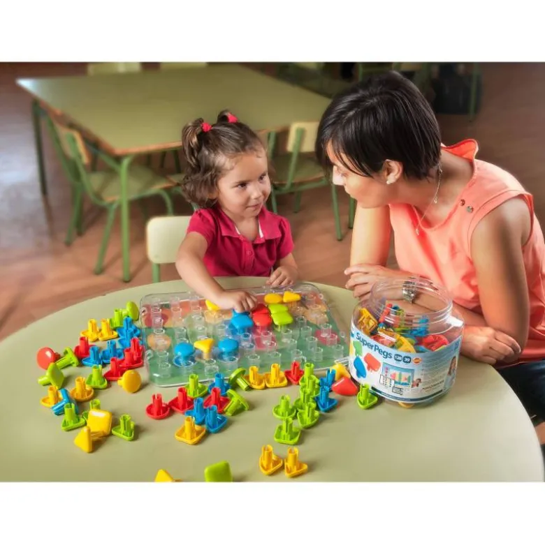Juego didactico a partir de 3 años Soporte Super Pegs Miniland
