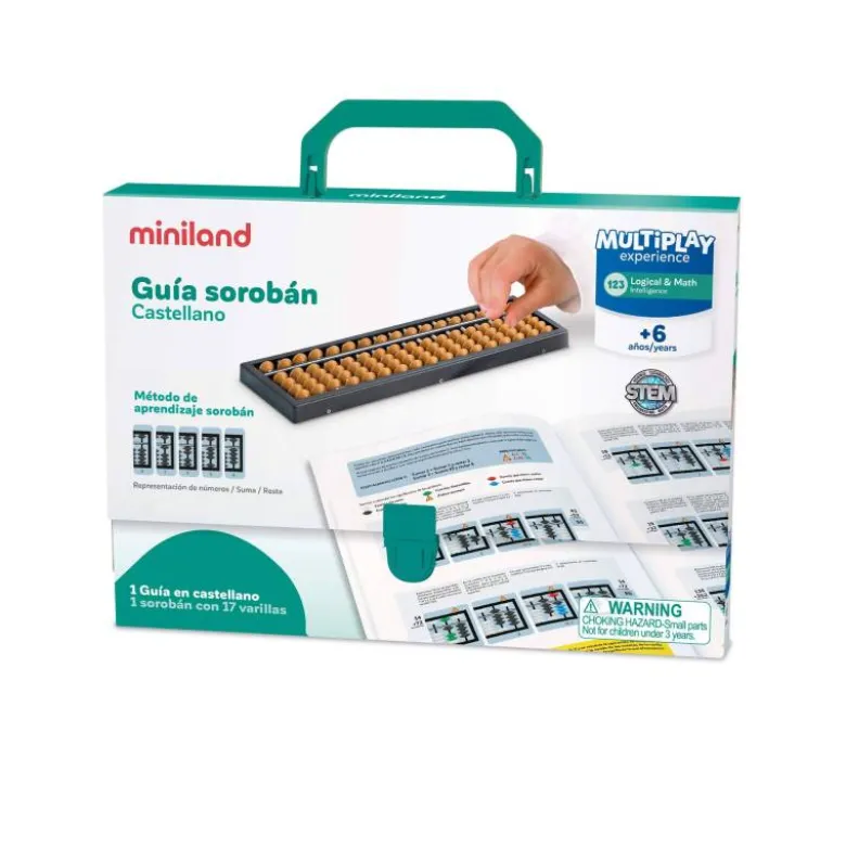 Juego Didactico a partir de 6 años Guia Soroban Abaco Japones Miniland