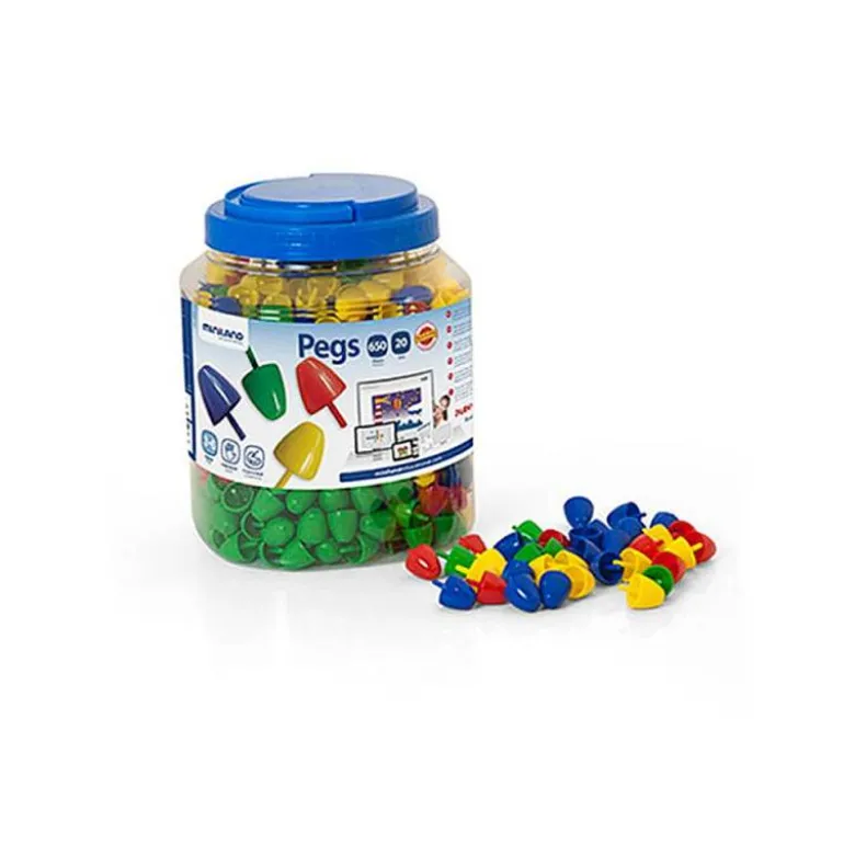Juego Didactico a partir de 3 años Pegs 20mm 650 piezas Miniland