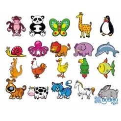 Juego Didactico a partir de 18 meses Animales magneticos Andreutoys