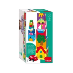 Juego didáctico a partir de 1 año Cubos apilables Coche Diset