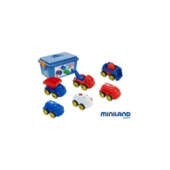 Juego didáctico a partir de 1 año contenedor 10 vehículos profesionales Miniland