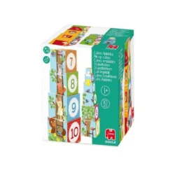 Juego didáctico de 0 a 3 años Cubos apilables figuras del bosque Goula
