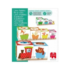 Juego didáctico de 0 a 3 años Cubos apilables figuras del bosque Goula