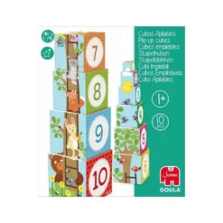 Juego didáctico de 0 a 3 años Cubos apilables figuras del bosque Goula