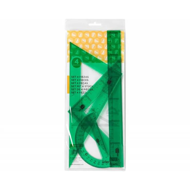Juego escuadra cartabon regla y semicirculo