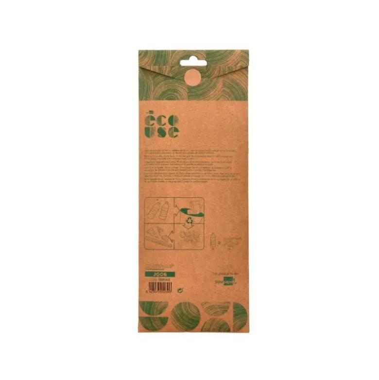 JUEGO ESCUADRA 20 CM CARTABON 18 CM REGLA 30 CM Y SEMICIRCULO 10 CM LIDERPAPEL ECOUSE 100% PET RECICLADO