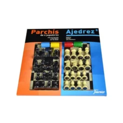 Juego Fournier parchis con ajedrez tablero grande 4 jugadores 41x40x4,8