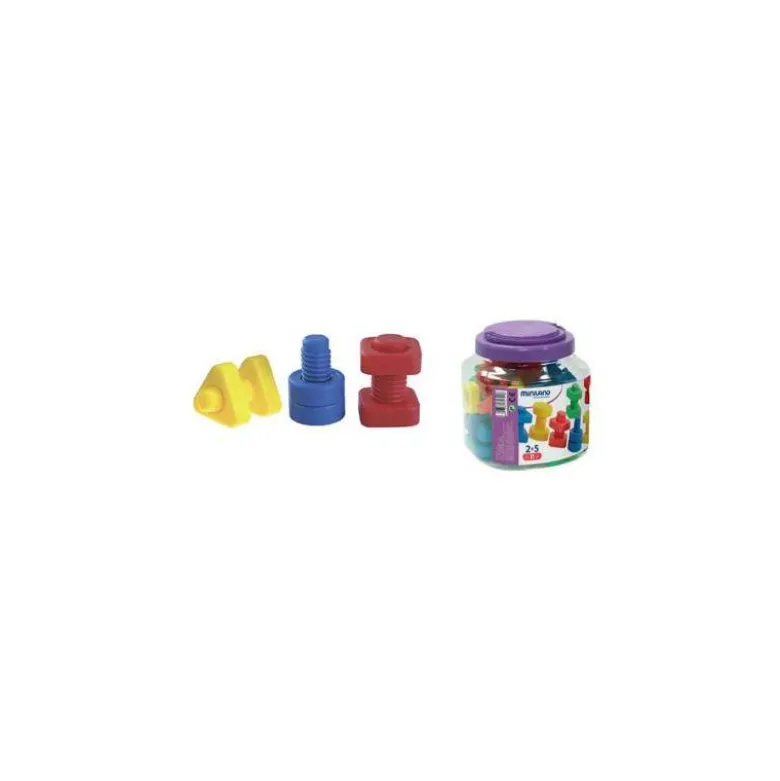Juego Infantil a partir de 2 años Tornillos y Tuercas 48 unidades Miniland