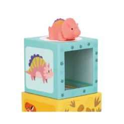 JUEGO INFANTIL IMAGINOVO CUBOS APILABLES NIDOS DINOSAURIOS +12 MESES 12 PIEZAS 13X13X13CM