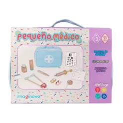 JUEGO INFANTIL IMAGINOVO MADERA MALETIN DE MEDICO +3 AÑOS 11 PIEZAS 24,5X18X10CM