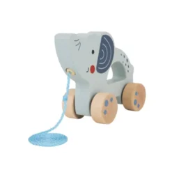 JUEGO INFANTIL IMAGINOVO MADERA ELEFANTE PARA ARRASTRAR CON RUEDAS +12 MESES 13,4X10X5,4CM