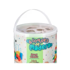 JUEGO INFANTIL IMAGINOVO MADERA CONSTRUCCION DE BLOQUES +12 MESES 100 PIEZAS 29X29X3,5CM