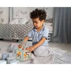 JUEGO INFANTIL IMAGINOVO MADERA CUBO DE ACTIVIDADES +18 MESES 15,5X15,5X28CM