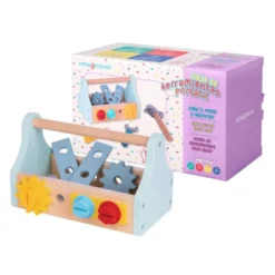 JUEGO INFANTIL IMAGINOVO MADERA MALETIN DE HERRAMIENTAS +3 AÑOS 18 PIEZAS 21,4X13,2X11CM