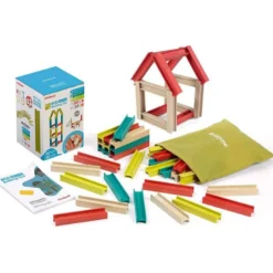 JUEGO MINILAND DE CONSTRUCCION COMPUESTO DE 32 VIGAS MATERIAL ECO 150X210X150 MM