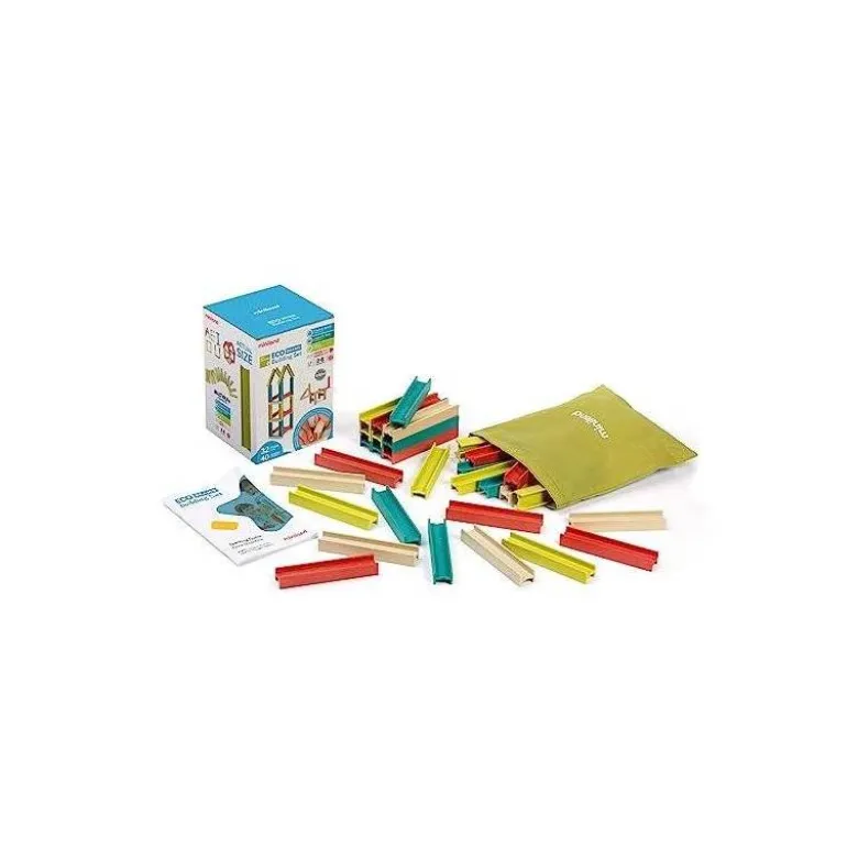 JUEGO MINILAND DE CONSTRUCCION COMPUESTO DE 32 VIGAS MATERIAL ECO 150X210X150 MM