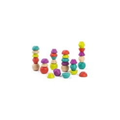 JUEGO MINILAND TOWERING BEADS PIEZAS DE MADERAS PARA TRABAJAR LA LOGICA