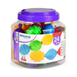 Juego para bebes a partir de 2 años Maxichain 4 cuentas Miniland