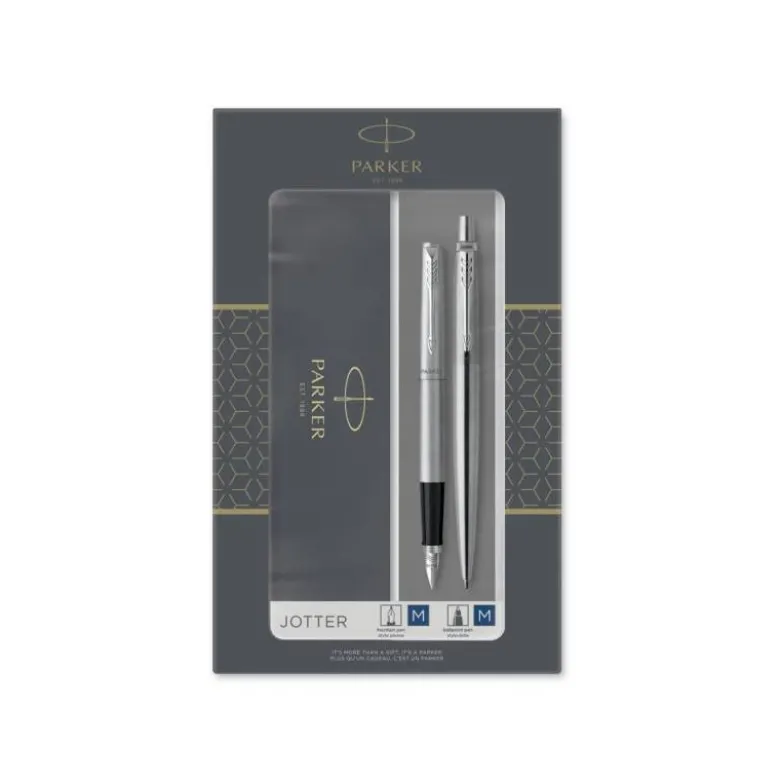 JUEGO PARKER DUO JOTTER ACERO CT BOLIGRAFO + PLUMA