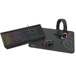 KIT GAMING KROM KENYA 4 IN 1 RGB AURICULARES / TECLADO / RATON / ALFOMBRILLA