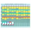 KIT PLANIFICACION DE TARJETAS T NOBO 66X80 CM 12 COLUMNAS 2X32 RANURAS + 500 TARJETAS T N 2 COLORES SURTIDOS + 100