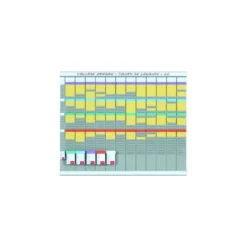 KIT PLANIFICACION DE TARJETAS T NOBO 66X80 CM 12 COLUMNAS 2X32 RANURAS + 500 TARJETAS T N 2 COLORES SURTIDOS + 100