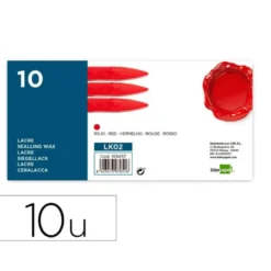 LACRE LIDERPAPEL ROJO CAJA DE 10 BARRAS