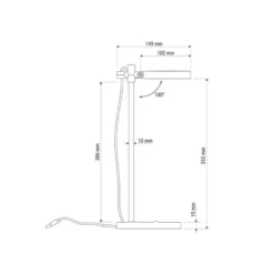 LAMPARA DE ESCRITORIO MAUL KIT TACTIL LED 3 NIVELES INTENSIDAD