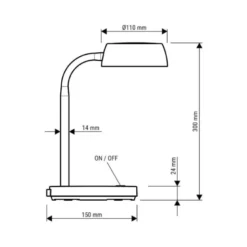 LAMPARA DE ESCRITORIO MAUL LED ABBY COLOR BLANCO 155X320X155 MM