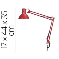 LAMPARA DE ESCRITORIO MAUL STUDY CON PINZA COLOR ROJO 170X440X350 MM