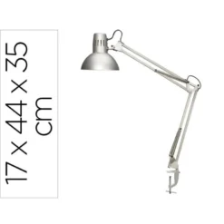 LAMPARA DE ESCRITORIO MAUL STUDY CON PINZA COLOR PLATA 170X440X350 MM