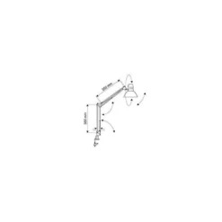 LAMPARA DE ESCRITORIO MAUL STUDY CON PINZA COLOR PLATA 170X440X350 MM