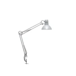 LAMPARA DE ESCRITORIO MAUL STUDY CON PINZA COLOR PLATA 170X440X350 MM