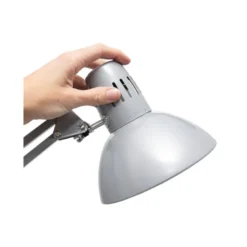 LAMPARA DE ESCRITORIO MAUL STUDY CON PINZA COLOR PLATA 170X440X350 MM