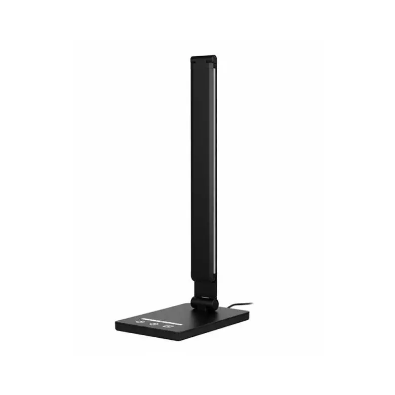 LAMPARA DE ESCRITORIO Q-CONNECT VEGA LED 10W 400 LM TACTIL 5 NIVELES DE COLOR BRILLO REGULABLE COLOR NEGRO