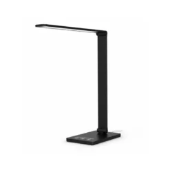 LAMPARA DE ESCRITORIO Q-CONNECT VEGA LED 10W 400 LM TACTIL 5 NIVELES DE COLOR BRILLO REGULABLE COLOR NEGRO