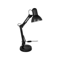 LAMPARA DE ESCRITORIO Q-CONNECT POLARIS METALICA CONINTERRUPTOR BRAZO DOBLE 3 ARTICULACIONES COLOR NEGRO