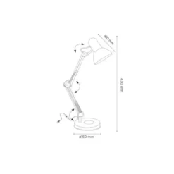 LAMPARA DE ESCRITORIO Q-CONNECT POLARIS METALICA CONINTERRUPTOR BRAZO DOBLE 3 ARTICULACIONES COLOR BLANCO